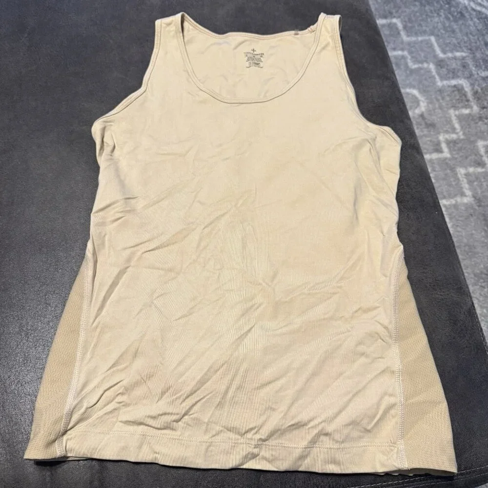 Tommie Copper Tank Women's XL Beige Lower Back Support Top NWOT Active Outdoor